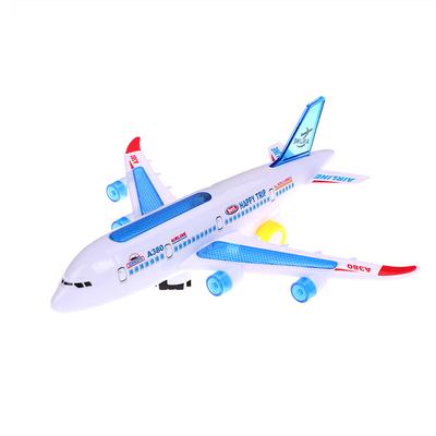 Пластиковая модель самолета Airbus A380 с электрической вспышкой, светом и звуком, детские игрушки
