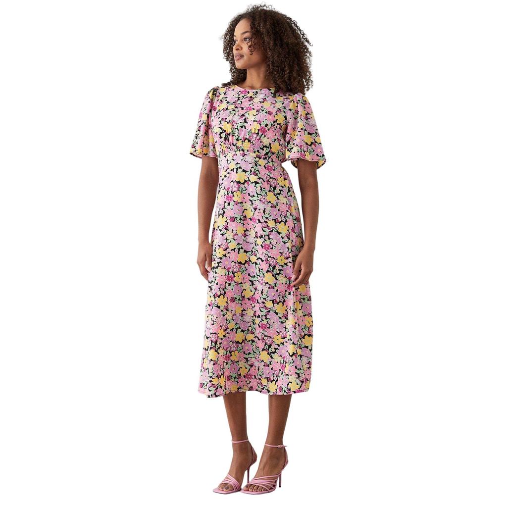 Dorothy Perkins Womens/Ladies Floral Flutter Midi Dress