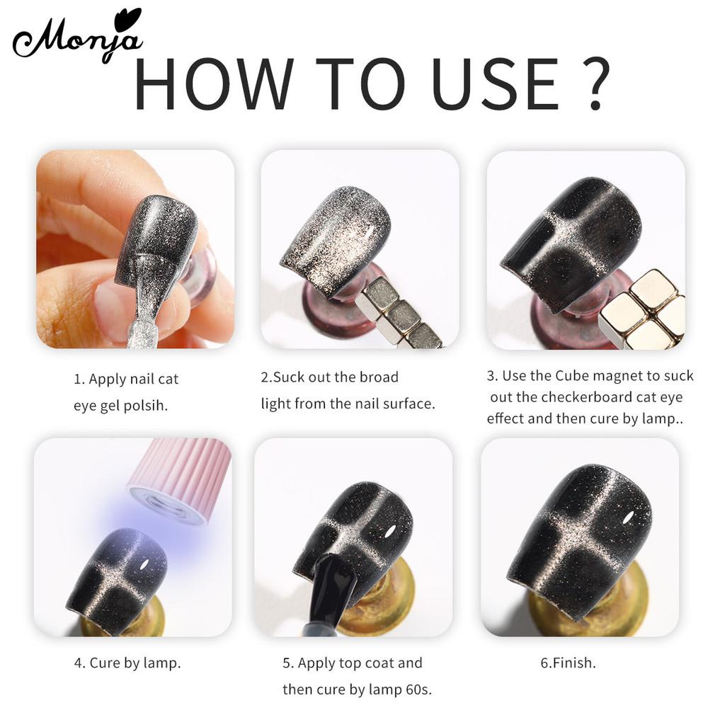 monja 27 шт. кубический магнит кошачий глаз для дизайна ногтей 12 шт. круглые магнитные бусины многофункциональные разборные магниты для гель-лака маникюрные инструменты