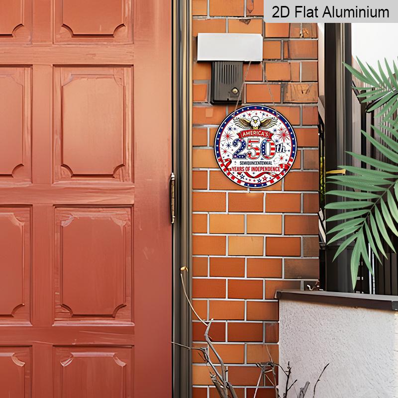 2D Flat Aluminum Wall Hanging with A U.S. Independence Day Theme. Available in Various Sizes. Suitable for Living Rooms, Cafes, Front Doors, Porches