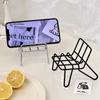 Chair Shape Mobile Phone Holder Portable Hone Holder Stand Simple Desktop Phone Chair Stand Home