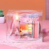 moin moin Dollhouse Miniature Handmade Kit Set English Instructions Pig Bed Pig Slide Pink Small for Beginners LED Light Acrylic Case 2108DH284 1/24