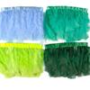 10-15cm Green Turkey Feather Trim Ribbon Fringe For Crafts Wedding Dress Decor Sewing Accessories Plumas 1Meter Long