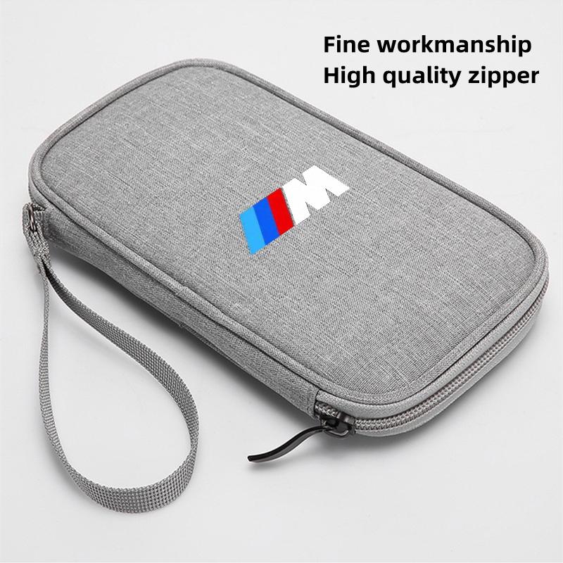 For BMW E88 Portable Storage bag for keys car driver's license Cable Gadget Card Pouch For BMW M Performance 1 3 5 7 Series M3 M4 M5 M6 X1 X