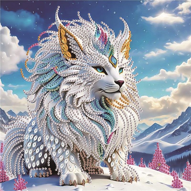 5D Abnormal Diamond Painting Set Kitten DIY Diamond Decorative Painting