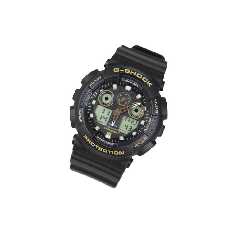 Casio Мужские часы с двойным дисплеем (жидкокристаллический/аналоговый) Серия Черные Часы GA-100GBX-1A9 GA-100GBX-1A9