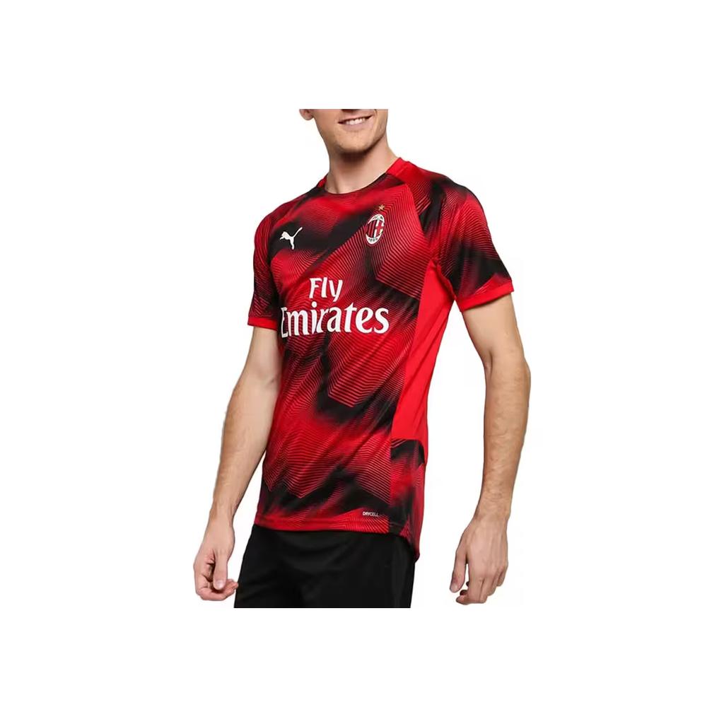 Puma Футболка Ac Milan Sport с круглым вырезом и коротким рукавом, мужские топы, оранжевого и черного цвета 754866-02