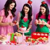 24Pcs Strawberry Paper Food Trays Cute Strawberry Snack Bowl Disposable Berry Dessert Boats for Strawberry Birthday Party Decoration Supplies