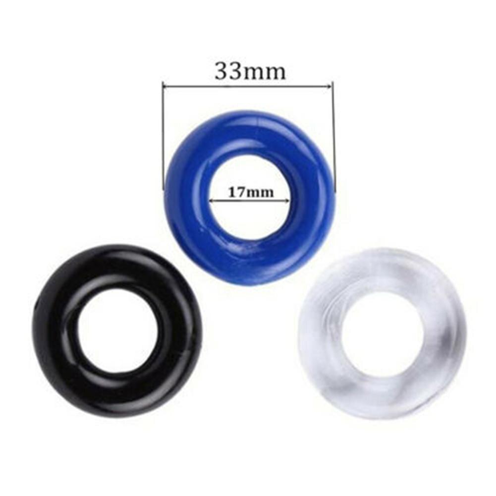3 Pcs Penis Rings Set Crystal Ejaculation Delay Cockring Silicone Erection Ring Adult Sex Toys