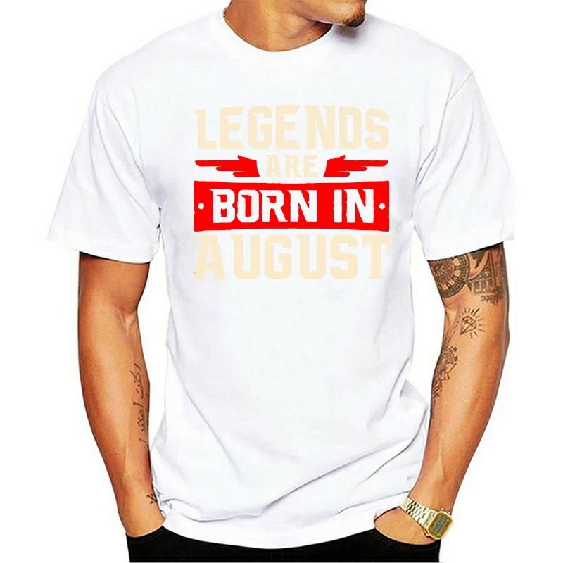 Legends Are Born In August Unisexs Slim Fit Round Neck Tshirt Black Red Striped Shirt Unisexs Soft Tee Shirt For Unisex New Summer