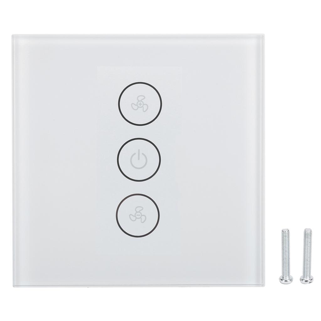 Умный WiFi Диммер Выключатель вентилятора Беспроводной Таймер Голосовое Управление через Приложение для Tuya 110‑240В 50 60ГцБелый