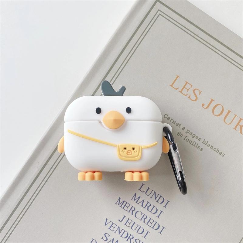 3D Чехол-утка для AirPods 4 2025 Мультяшный милый чехол для наушников для AirPods Pro 2 Чехол Мягкий чехол для AirPods 3