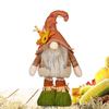 Fall Gnome Decorations Knit Doll Sunflower Gnome Expandable Figurine Window Scene Arrangement Thanksgiving Day Party Ornament