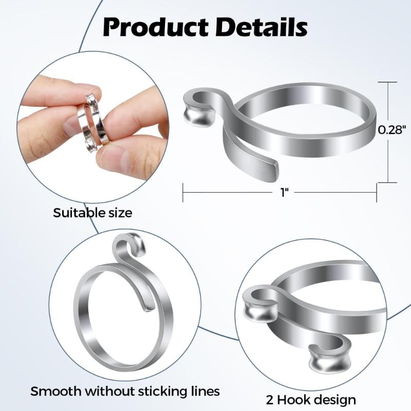 Yarn Guide Crochet Open Rings Knitting Crochet Loop Rings Yarn Guide Finger Holder Knitting Thimble for Crocheters