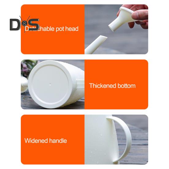 Лейка 1,8 л с длинным носиком, садовый кувшин с разбрызгивателем, легкая пластиковая лейка для комнатных растений, растений на открытом воздухе