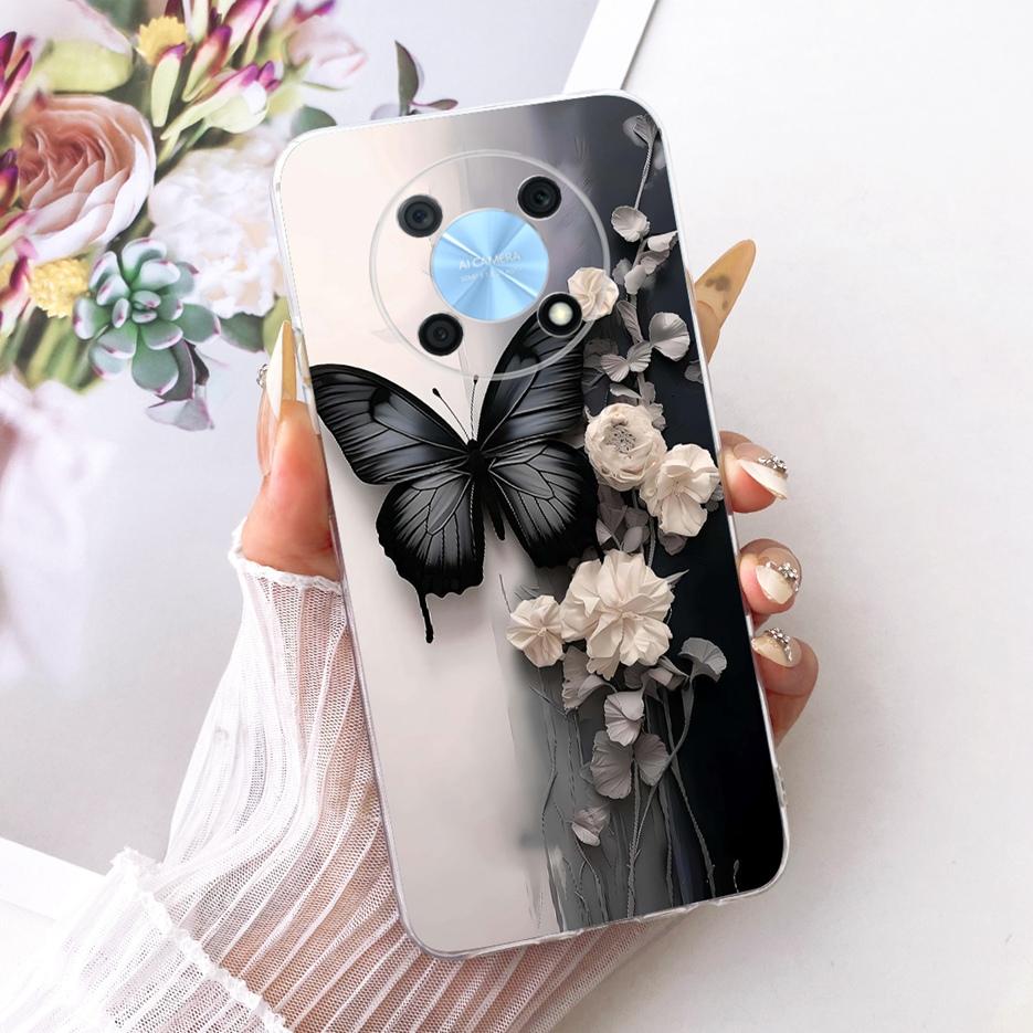 For Huawei Nova Y90 Case CTR-LX2 CTR-LX1 New Flowers Butterfly Painted Cover Soft Silicone Case For Huawei Nova Y90 NovaY90 Bags
