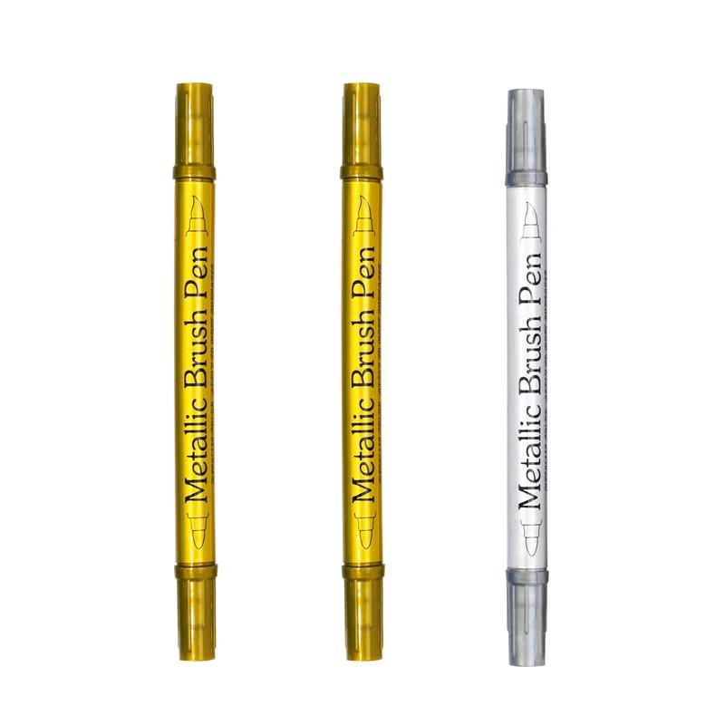 Двусторонние цветные металлические водостойкие перманентные маркеры-ручки Золотой Серебряный Цвет для DIY Арт-маркера Ручка Арт-рисование Принадлежности