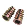 10pcs/lot Zinc Alloy Hexagonal Trapezoid Nuts M4 M5 M6 M8 M10 Wood Insert Inner Thread  Durable