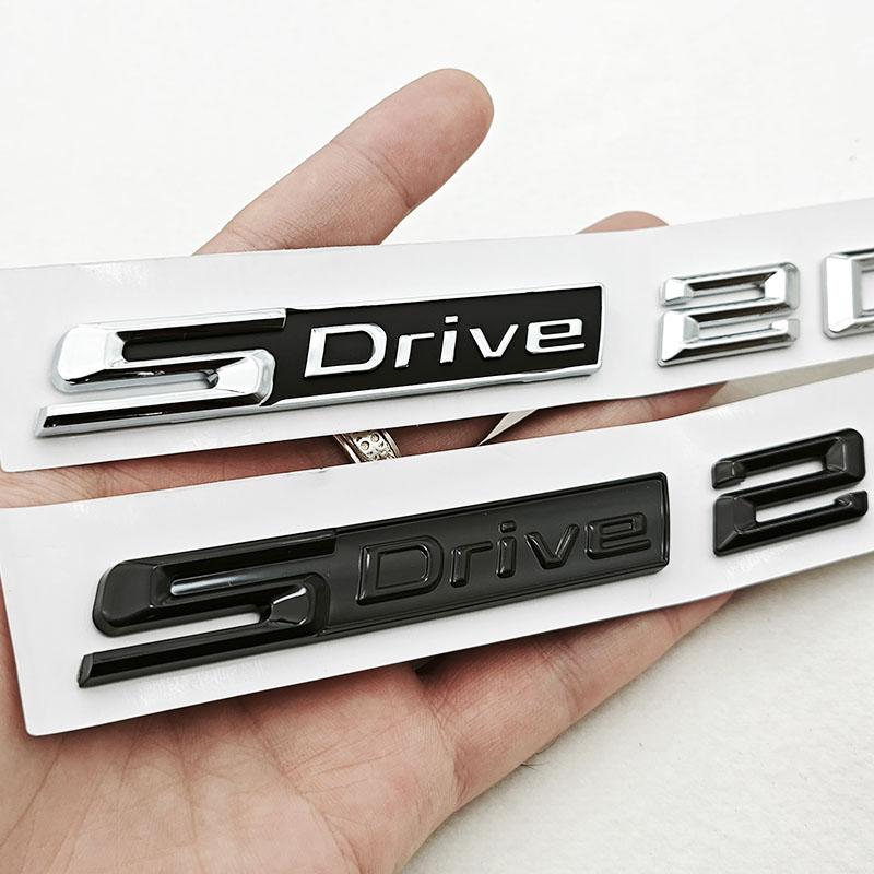 3D sDrive 18i 25d Car Emblem Badge For BMW X1 X2 X3 X4 Z4 Rear Trunk Letter Logo Gloss Black Chrome Sticker Accessories