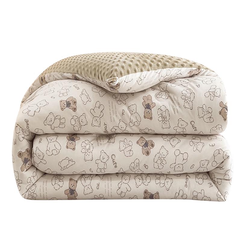 Muji Plush Dot Velvet Winter Quilt Collection