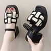 Модные женские сандалии Черный цвет Надпись Женская обувь Супервысокий каблук Платформа 2025 Роскошная летняя распродажа по дешевой ликвидационной цене Тренд