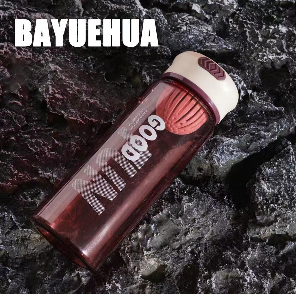 Чашка для воды, удобная чашка для студентов, портативная пластиковая чашка для занятий спортом, фитнесом и защитой от падения с бутылкой для чая, чашка для воды большой емкости