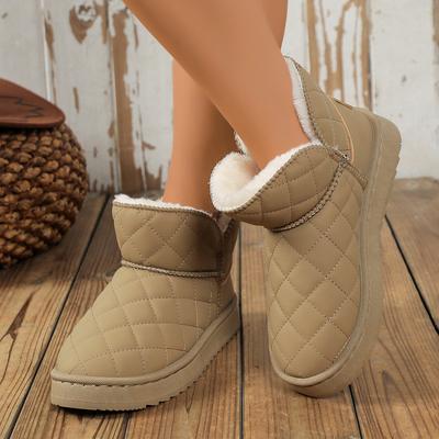 Женские утепленные с флисовой подкладкой зимние ботинки 2025 года Новая теплая женская обувь на толстой подошве Короткие ботинки Хлопковая обувь