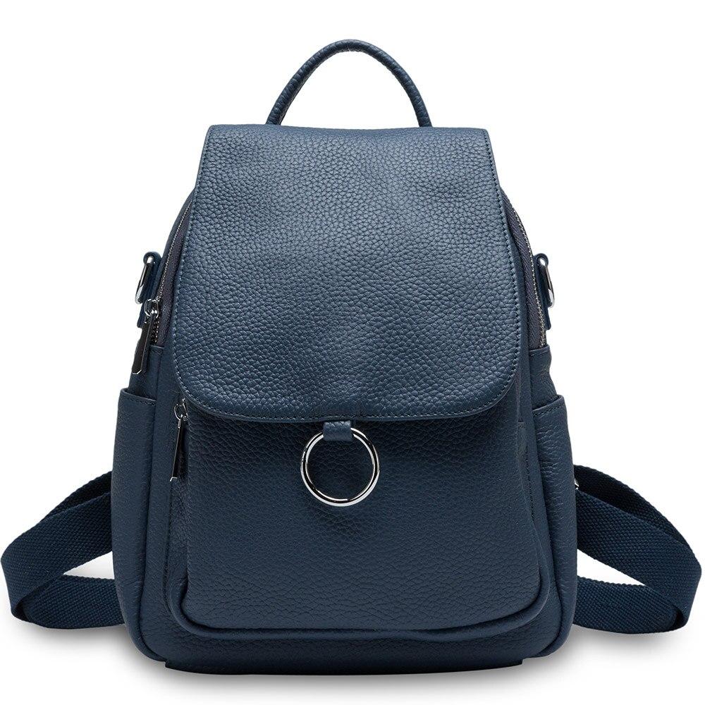 Zency новый модный женский рюкзак из 100% натуральной кожи зимний бежевый повседневная дорожная сумка классический черный школьный рюкзак