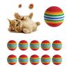 10Pcs Colorful Cat Toy Ball Interactive Cat Toys Play Chewing Rattle Scratch Natural Foam Ball Training Pet Supplies