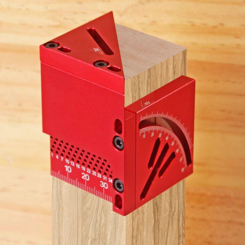 Aluminum Zinc Zinc Alloy Square Dovetail Jig Multifunctional T-shaped Angle Ruler DIY Enthusiasts