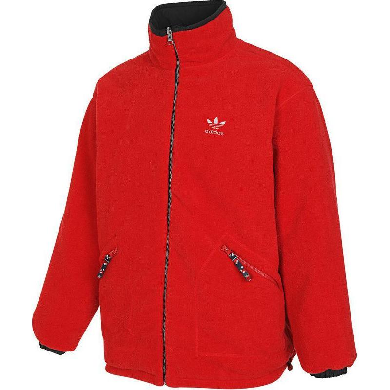 Adidas Двусторонняя хлопковая куртка Originals X Feifei Ruan с воротником-стойкой и молнией, мужские куртки черного светло-малинового цвета IX4209