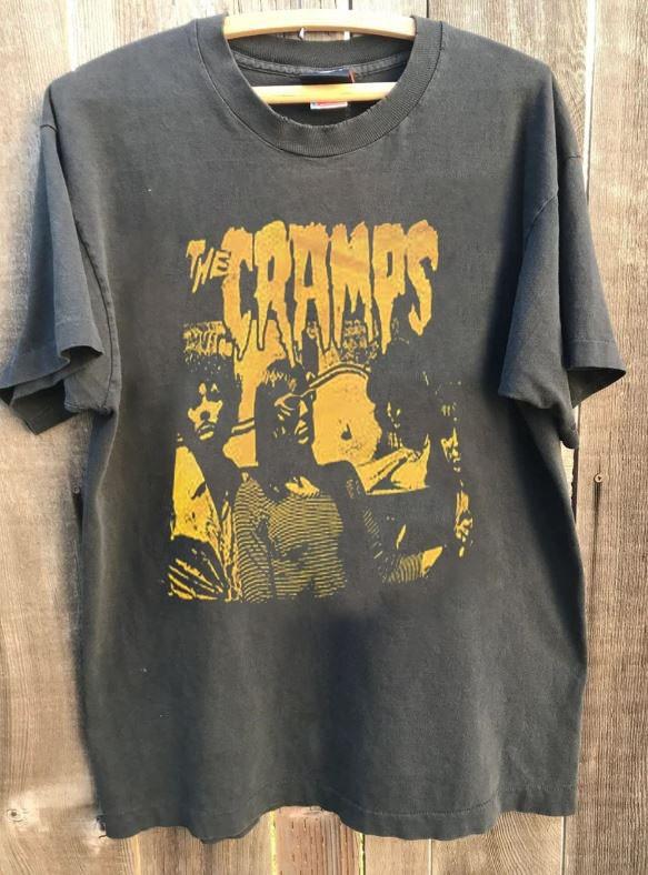 Футболка группы The Cramps Редкий Дизайн Угольный Цвет Унисекс Футболка S5XL WA2555 Унисекс Футболка