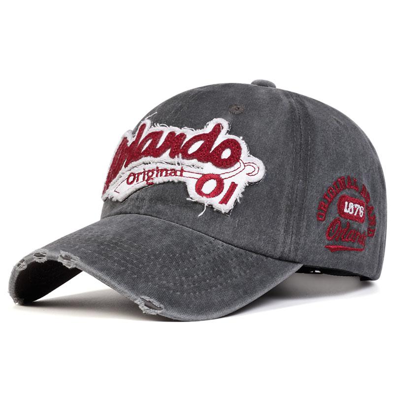 Letter Embroidery Washed Denim Baseball Cap Unisex Adjustable Cotton Hat Men Hiking Caps Snapback Hats Wild Hat