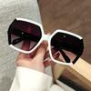 Fashion Irregular Large Frame Sunglasses Goggle Women Men Trendy Color Contrasting Shades Glasses Leisure Vacation Party Eyewear