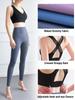 Women Yoga Bra Sports Ribbed V Neck Workout Jogging Wirefree Casual Vest