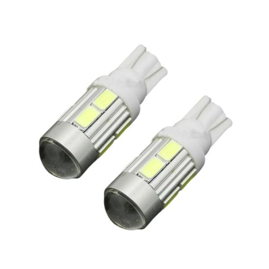 2 шт. T10 10SMD светодиодный светодиодный 5630/5730 автомобильный указатель поворота салонный светильник лампа