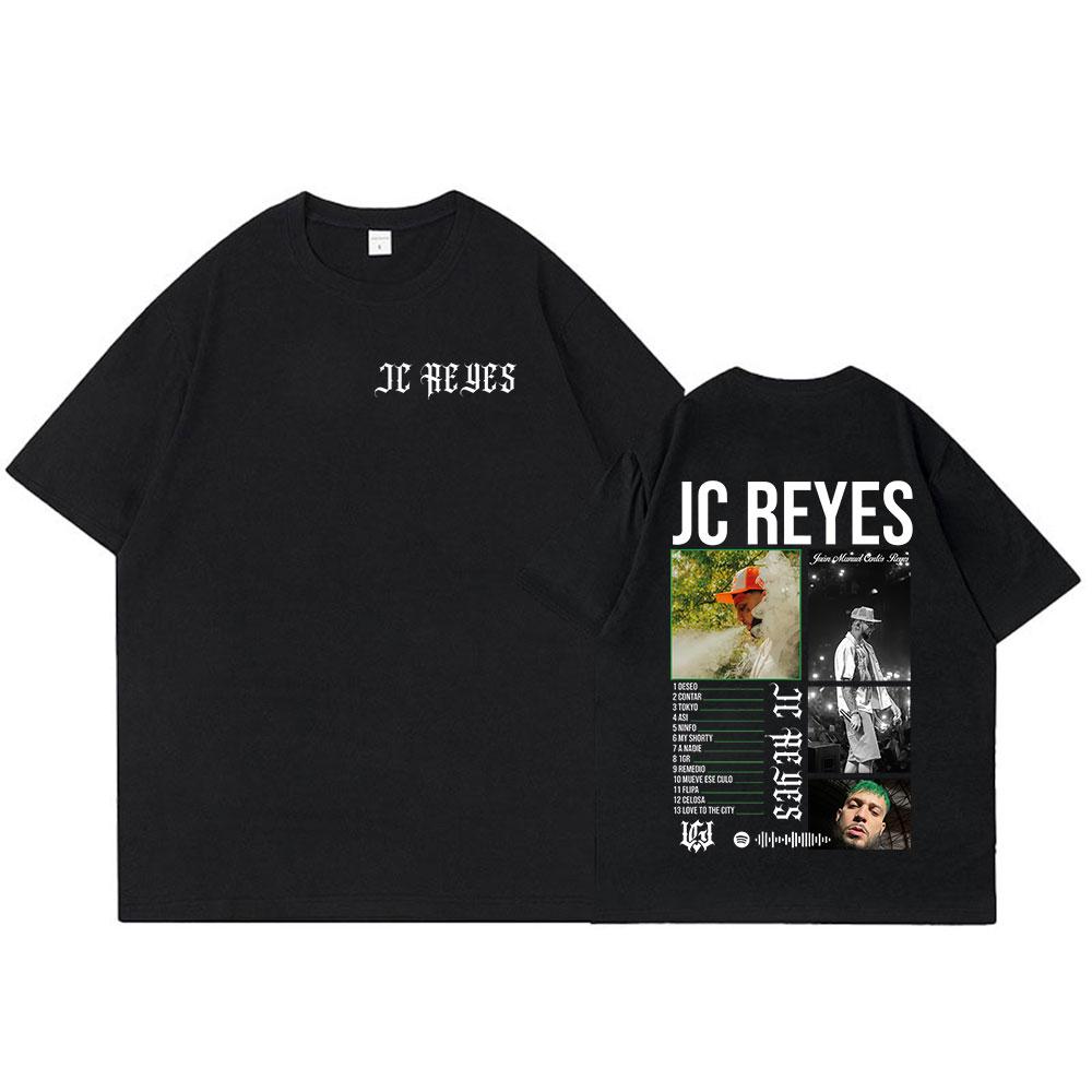 Хип-хоп футболки с графикой из тура альбома рэпера Jc Reyes Мужские Женские Мода Хип-хоп Хлопок Повседневная Оверсайз Футболка