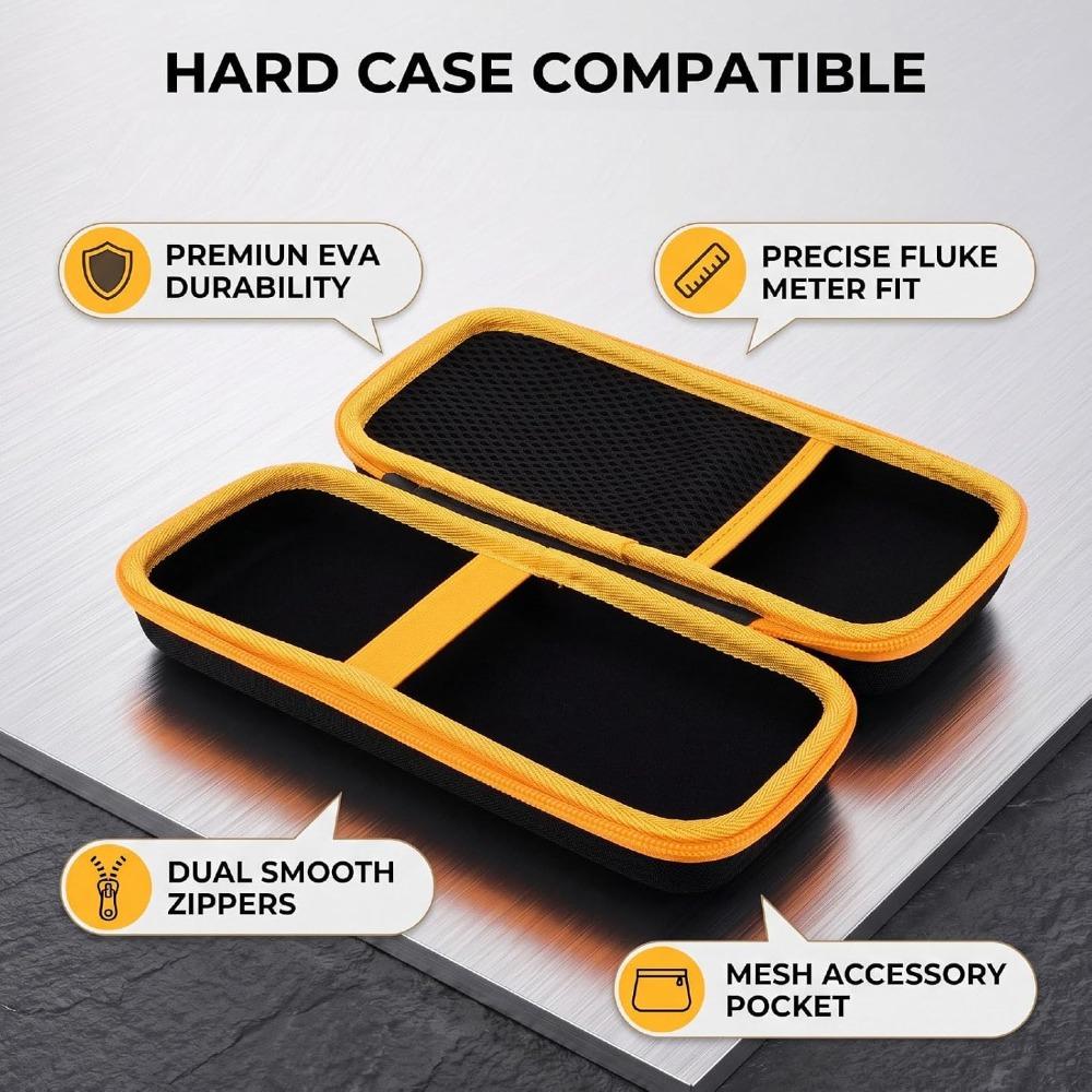Black Clamp Meter Hard Case EVA Shockproof Tool Box Durable Multimeter Storage Bag