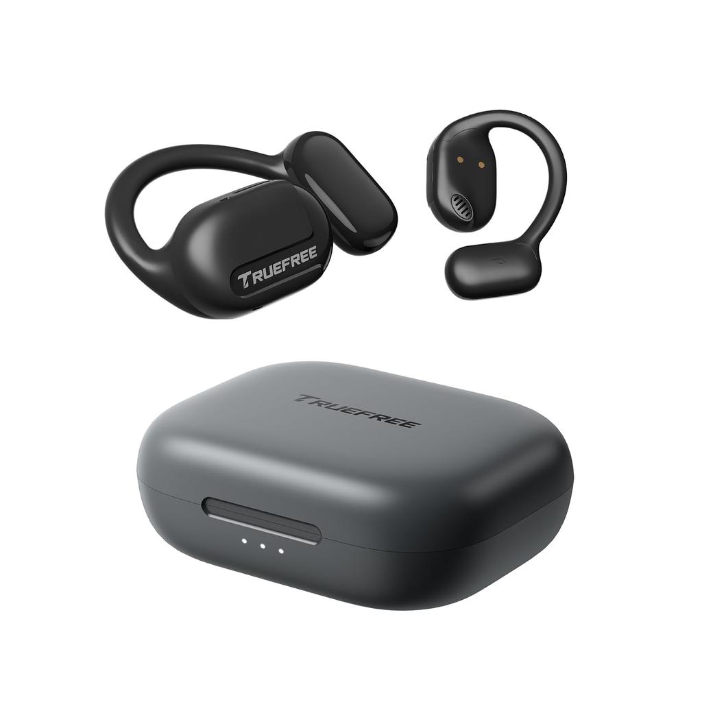 Беспроводные наушники TRUEFREE O1, которые не блокируют Bluetooth. 45 часов непрерывного прослушивания при открытом приложении Bluetooth. Спортивная комфортная компрессия.
