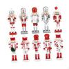 10 шт. Рождественские украшения в виде Щелкунчика, фигурки из дерева, мультяшные подарки, кукла