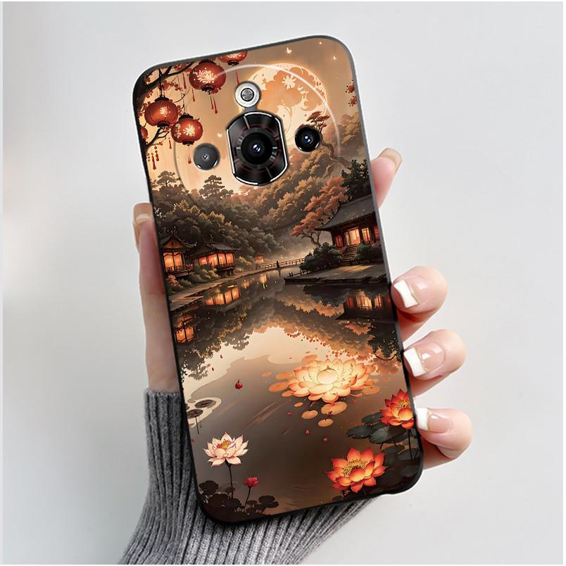 For ZTE Nubia Focus Pro 5G Case Z2351N Luxury Cute Heart Rabbit Soft TPU Silicon Matte Black Phone Casing Shockproof Back Cover