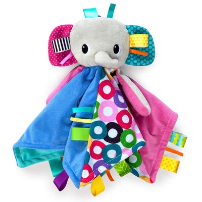 Kids II Japan Bright Starts Уютное одеяльце с бирками Слон (10213-02)