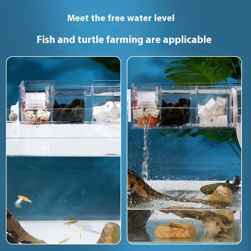 220 В настенный новый верхний фильтр настенный водопадный фильтр роликовый циркуляционный оксигенационный многослойный фильтр небольшой аквариум