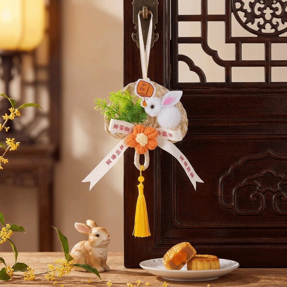 Material Kit Flower Tassel Hanging Handmade Moon Festival Pendants  Holiday Gift
