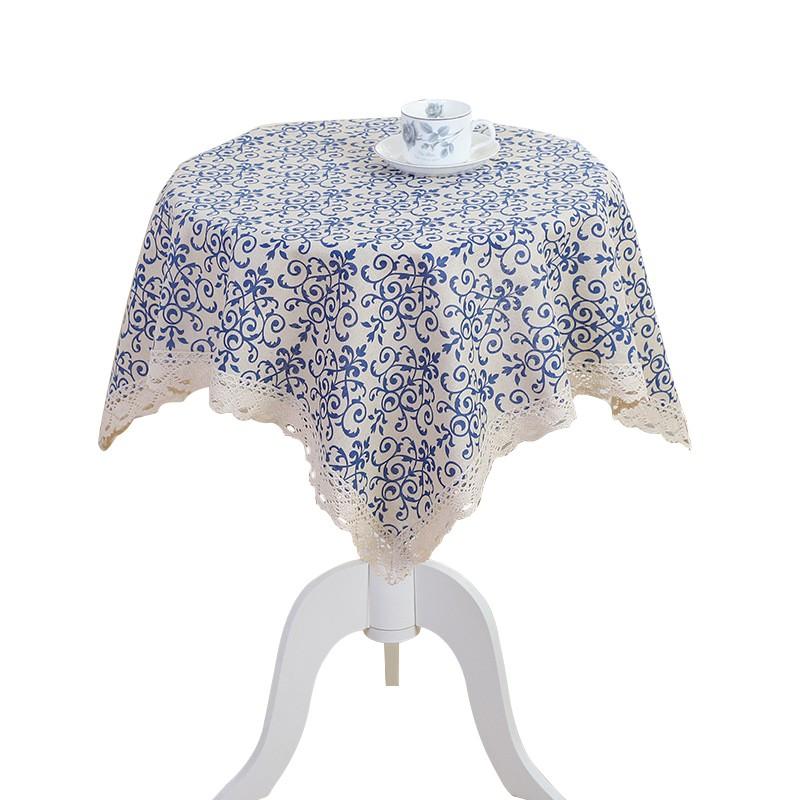 Обеденный стол круглая скатерть с принтом протираемая скатерть 105*105 см