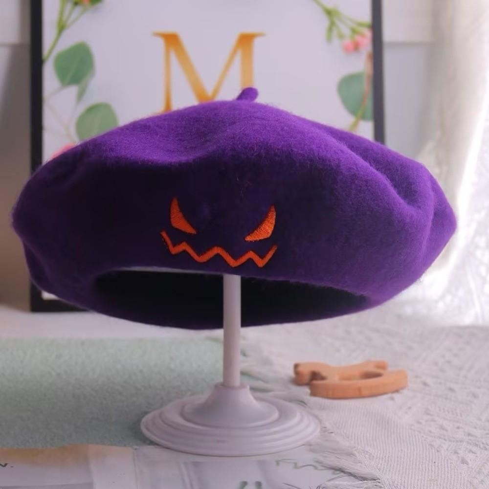 Lightweight Pumpkin Beret Hat Classic Artist Hat Fashion Painter Hat Autumn Winter Wear