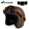 Vintage-Style 3/4 Open Face Motorcycle Helmet Scooter Bike Riders ABS Shell 3C Certified All-Season Use