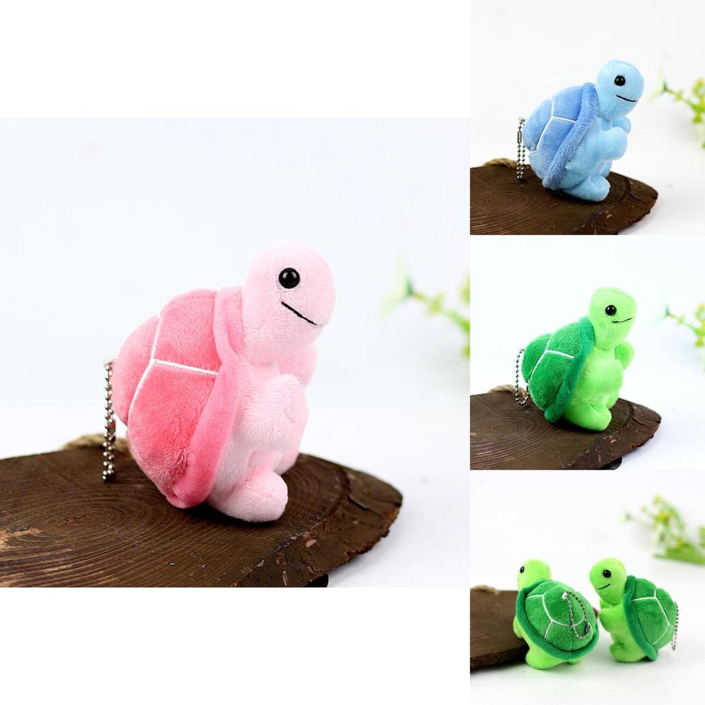 Cute Mini Plush Turtle Toy Stuffed Animal Wedding Favor Green Pink Blue 10cm