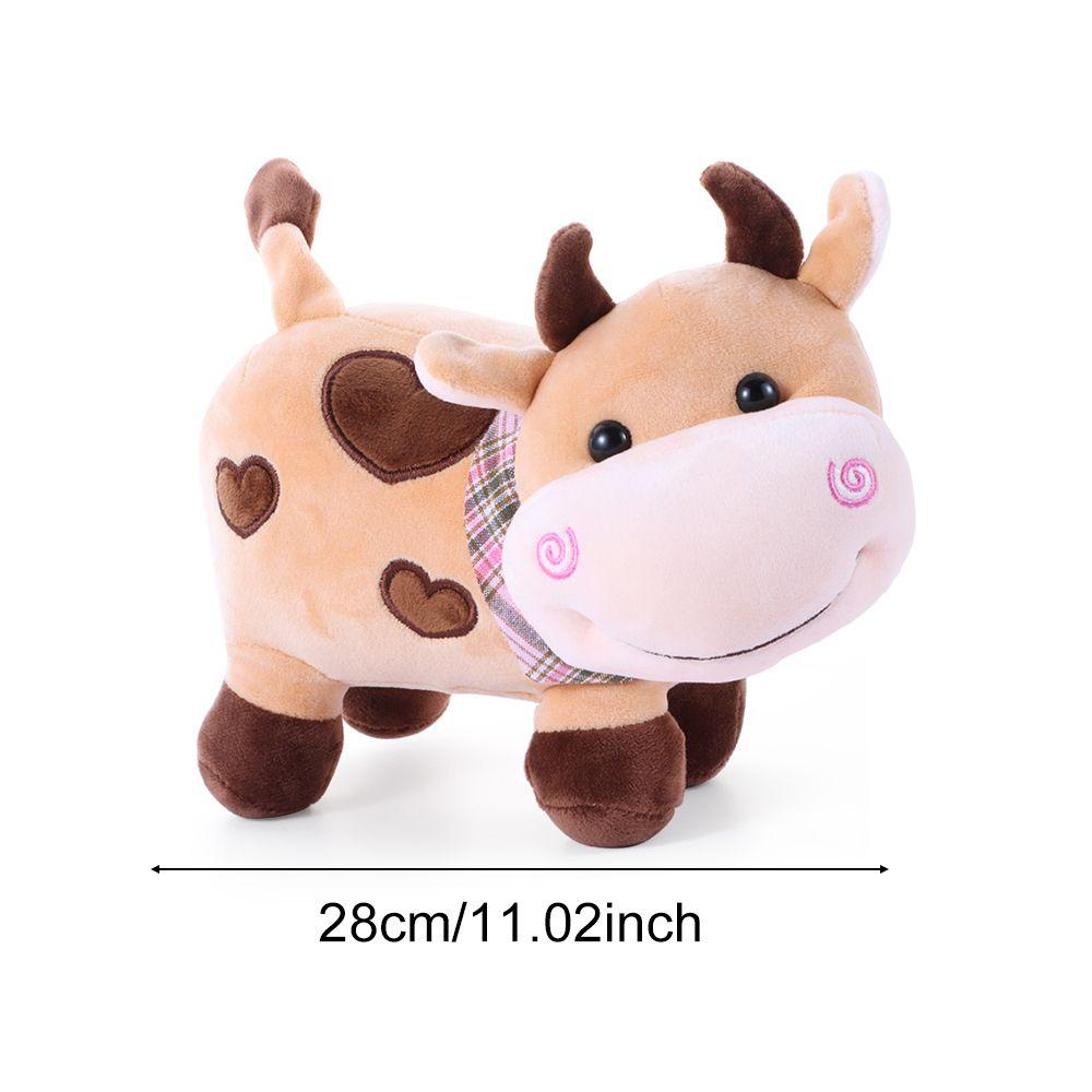Stuffed & Plush Animals Cute Cartoon Bull Doll Calf with Scarf Little Color Cow Doll Plush Toy