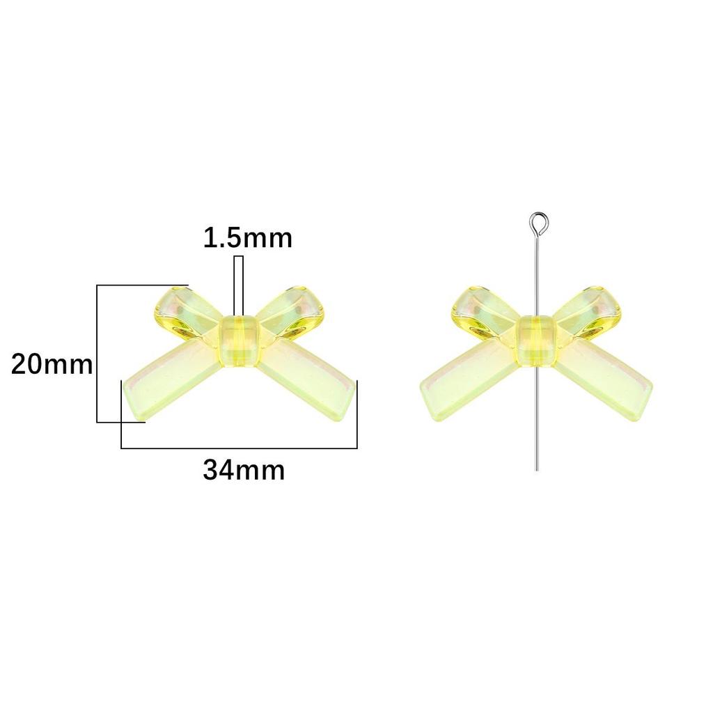 4 шт. пластиковые акриловые банты-бабочки, банты, бусины, подвески для ожерелья, браслета, серьги, украшения для волос, сделай сам, ювелирные аксессуары